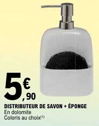 DISTRIBUTEUR DE SAVON + ÉPONGE