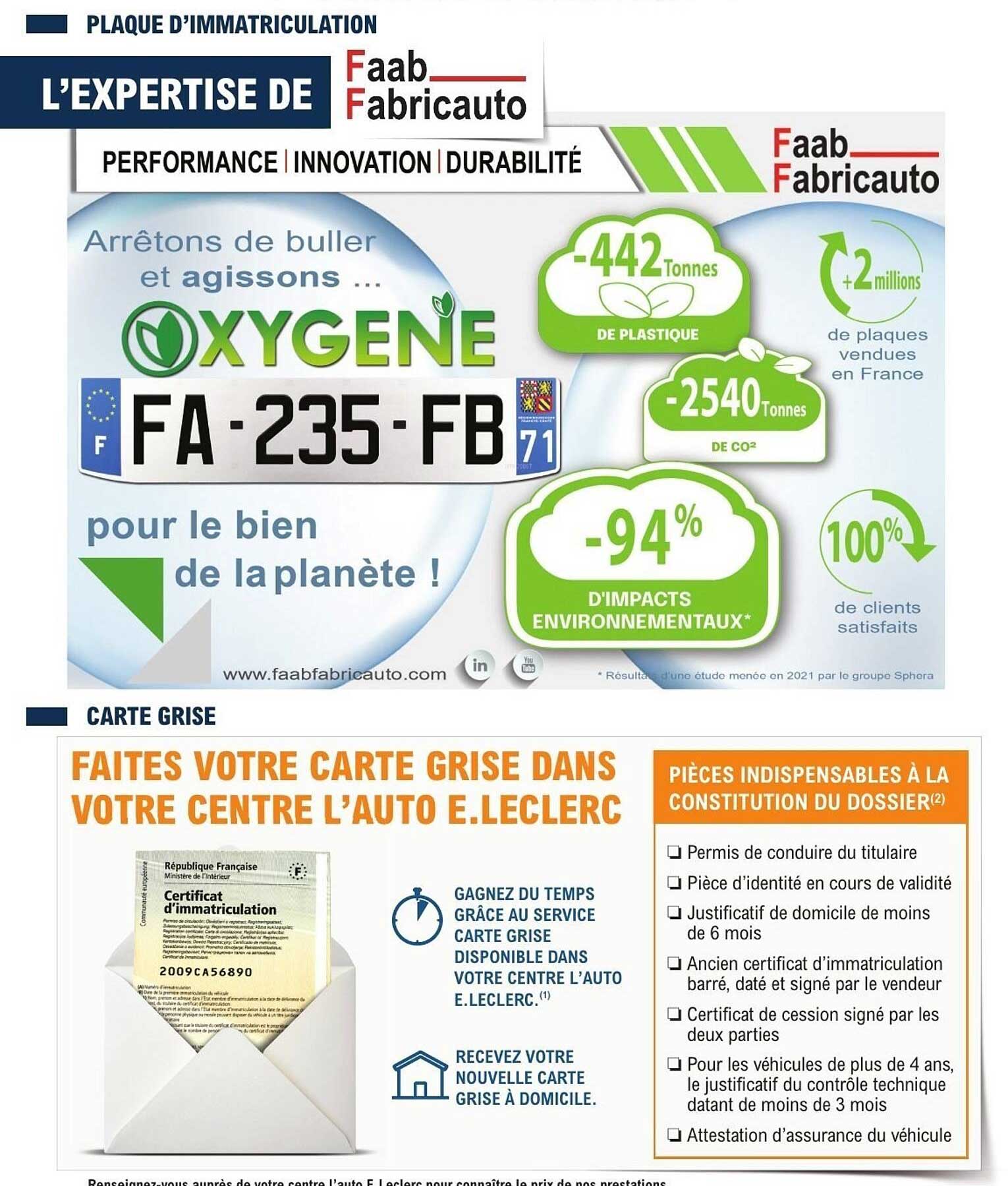 FAITES VOTRE CARTE GRISE DANS VOTRE CENTRE L’AUTO E.LECLERC