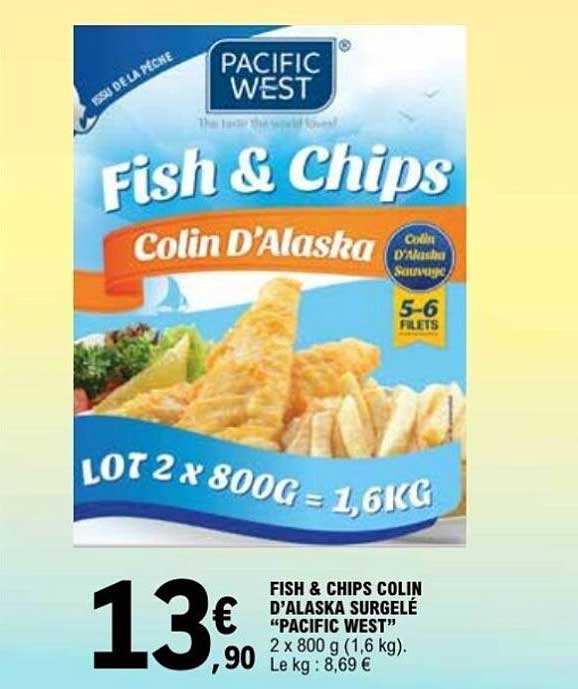 FISH & CHIPS COLIN D’ALASKA SURGELÉ “PACIFIC WEST”