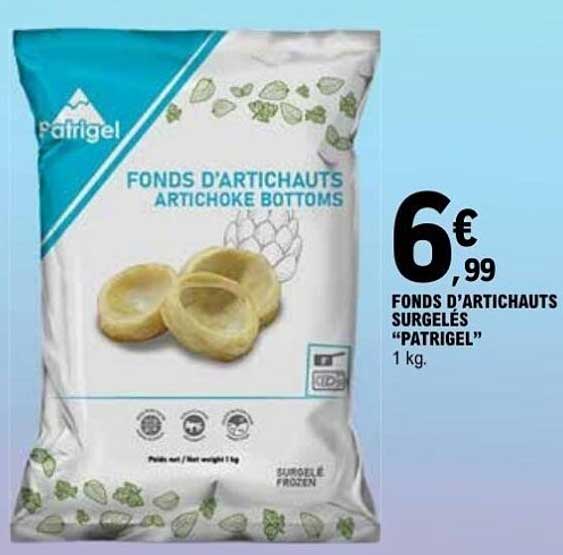 FONDS D’ARTICHAUTS SURGELÉS “PATRIGEL” 1 kg.