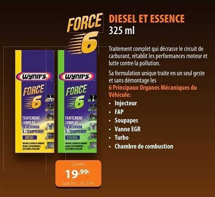 FORCE 6 DIESEL ET ESSENCE 325 ml