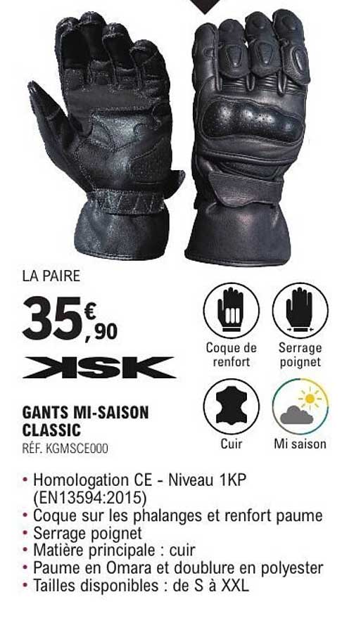 GANTS MI-SAISON CLASSIC