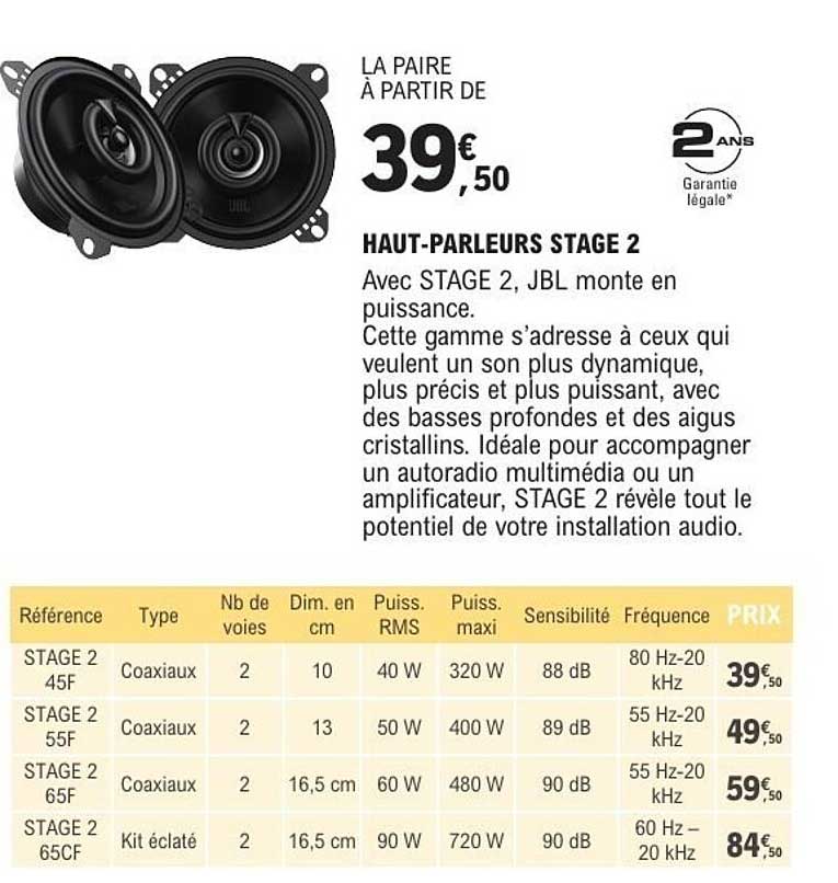 HAUT-PARLEURS STAGE 2