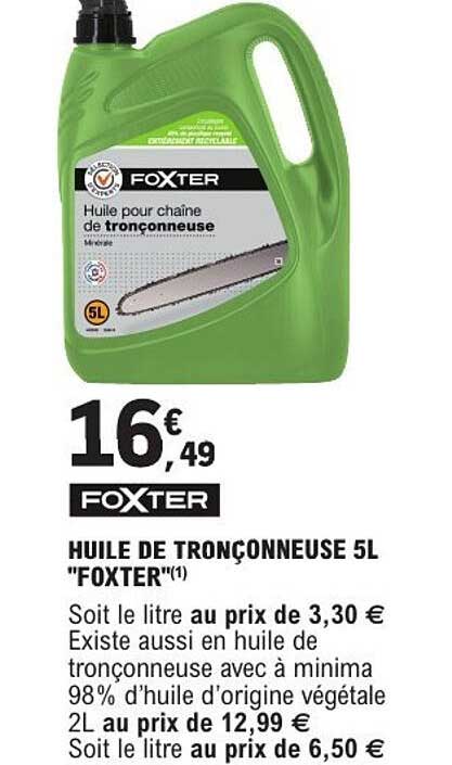 HUILE DE TRONÇONNEUSE 5L "FOXTER"