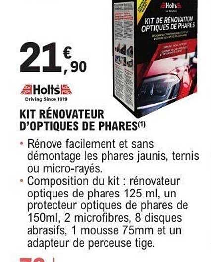 KIT RÉNOVATEUR D’OPTIQUES DE PHARES(1)