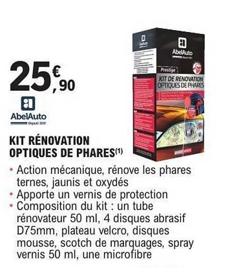 KIT RÉNOVATION OPTIQUES DE PHARES(1)