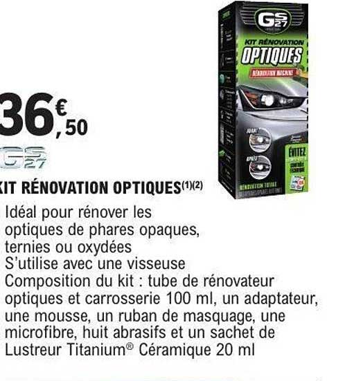 KIT RÉNOVATION OPTIQUES(1)(2)