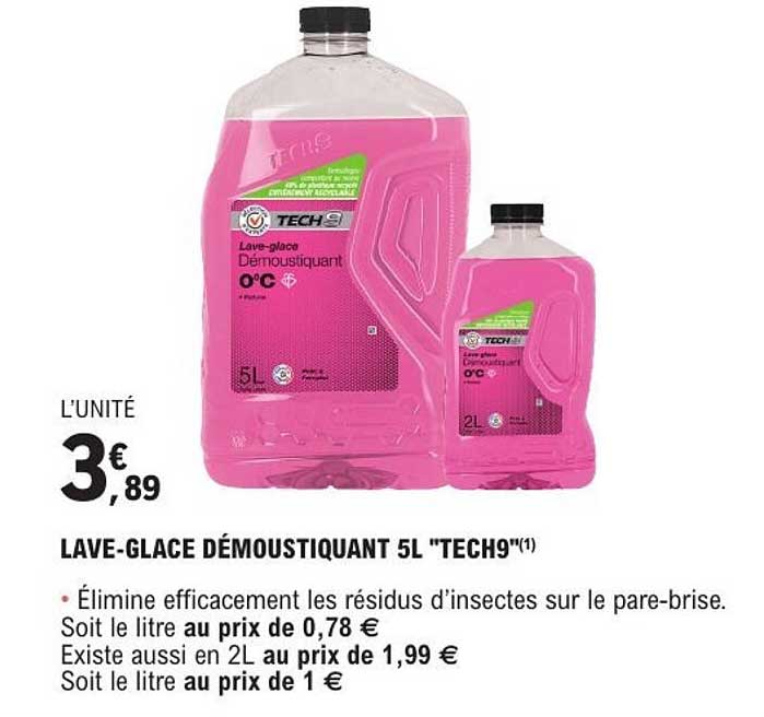 LAVE-GLACE DÉMOUSTIQUANT 5L "TECH9"