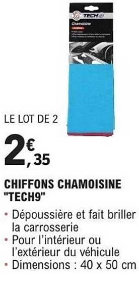 LE LOT DE 2 CHIFFONS CHAMOISINE "TECH9"