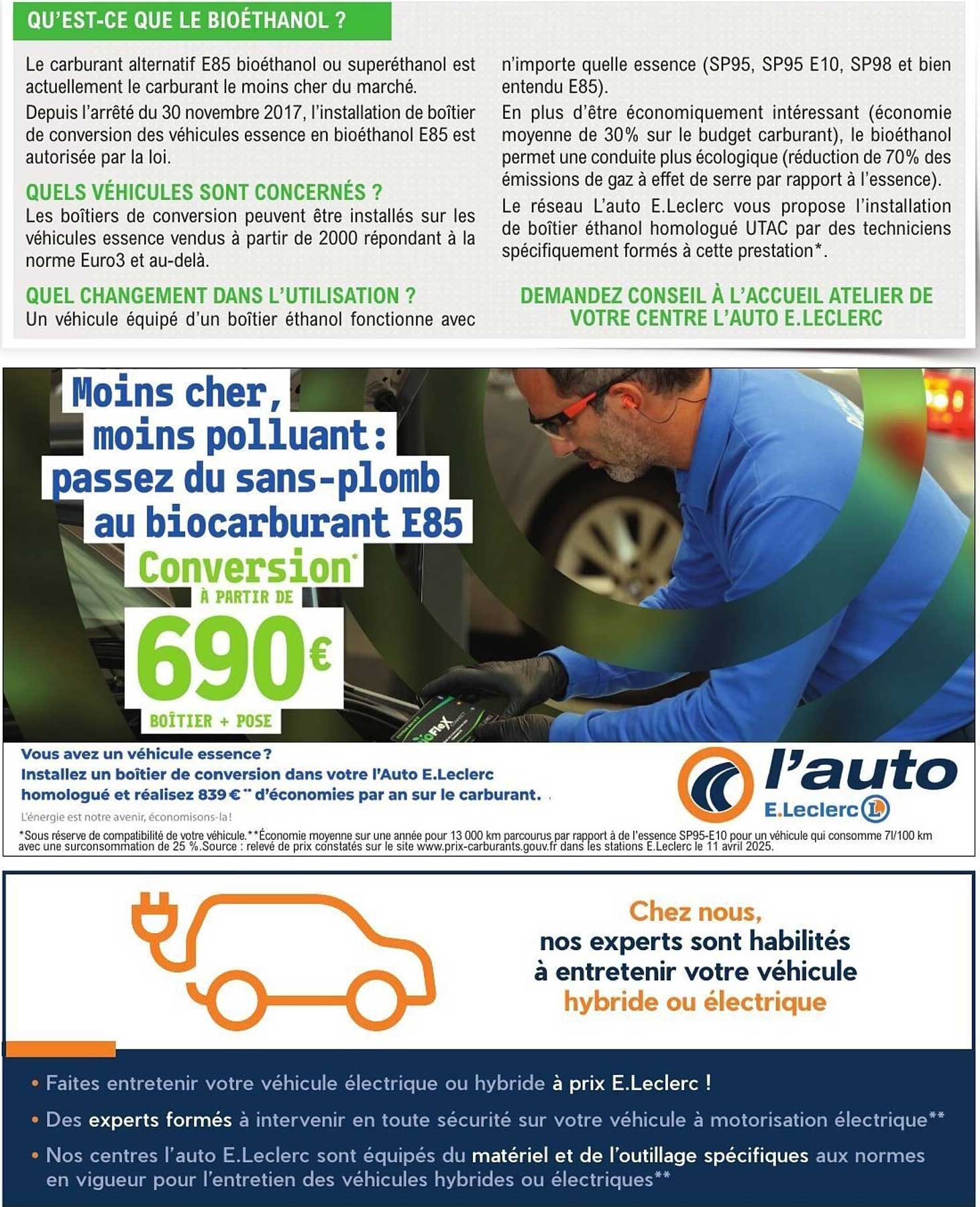 Moins cher, moins polluant: passez du sans-plomb au biocarburant E85 Conversion*