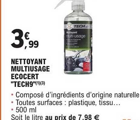 NETTOYANT MULTIUSAGE ECOCERT "TECH9"