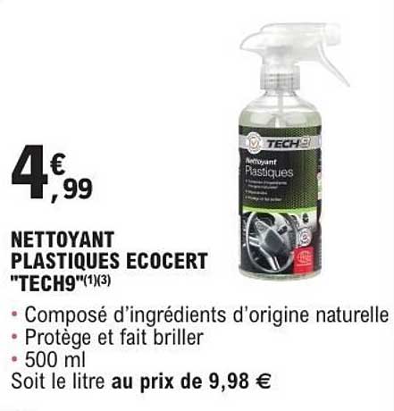 NETTOYANT PLASTIQUES ECOCERT "TECH9"(1)(3)