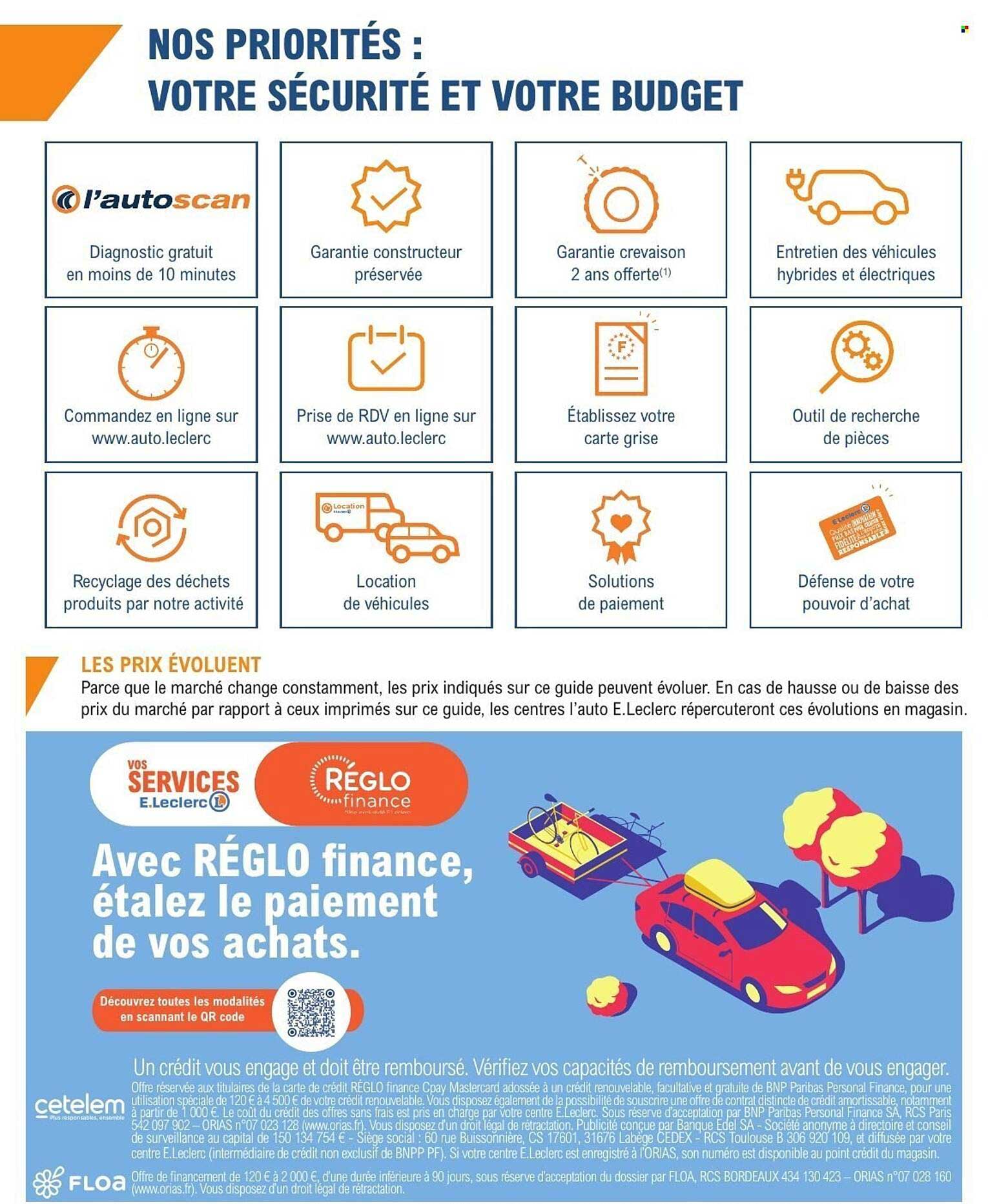 NOS PRIORITÉS : VOTRE SÉCURITÉ ET VOTRE BUDGET