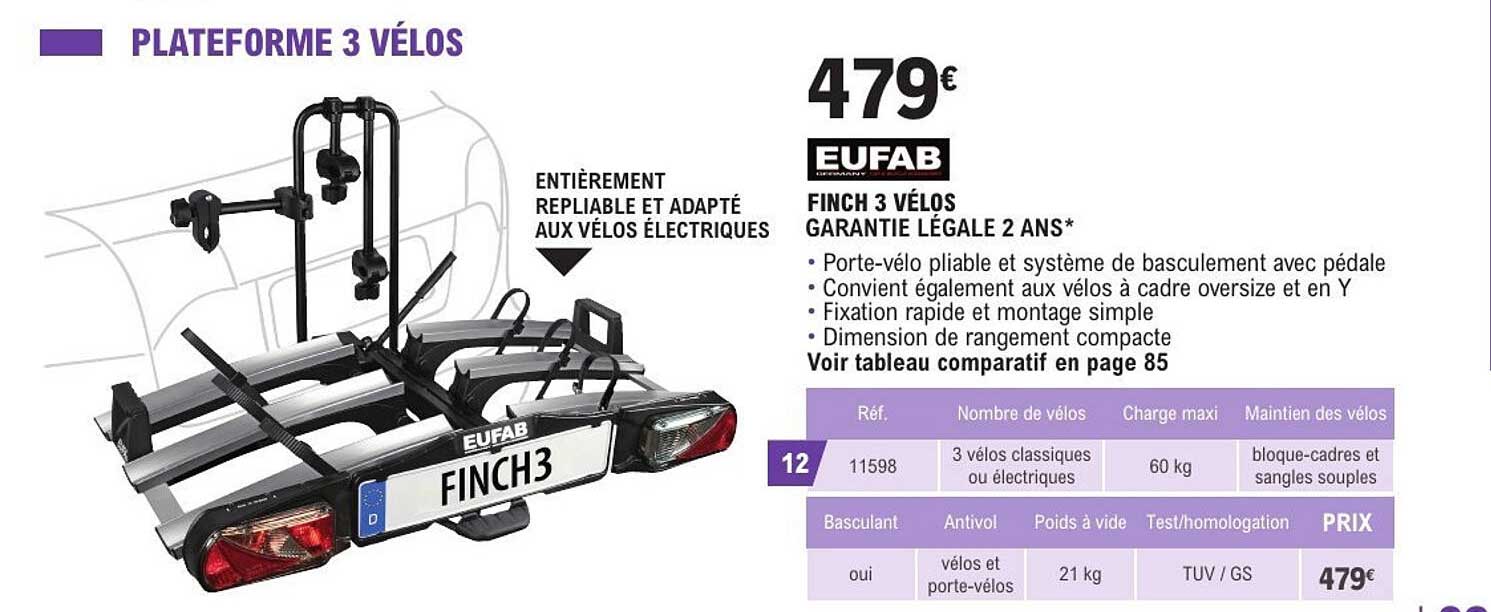 PLATEFORME 3 VÉLOS