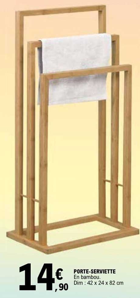 PORTE-SERVIETTE En bambou Dim : 42 x 24 x 82 cm