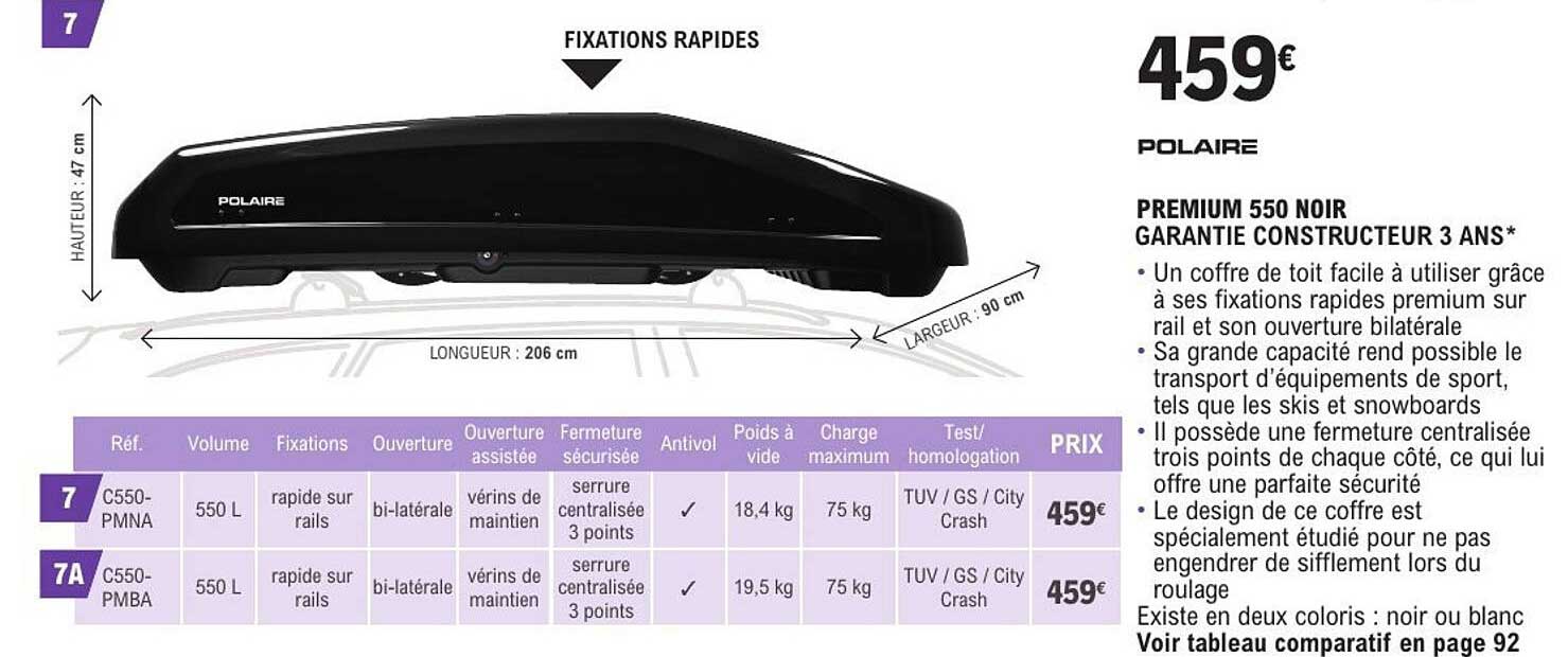 PREMIUM 550 NOIR GARANTIE CONSTRUCTEUR 3 ANS*