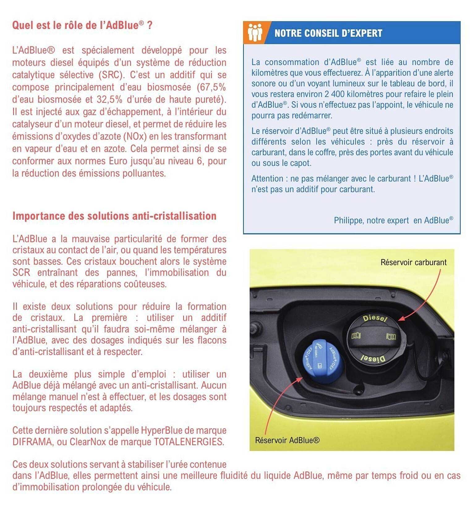 Quel est le rôle de l’AdBlue® ?