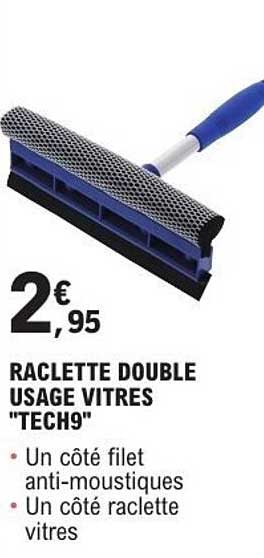 RACLETTE DOUBLE USAGE VITRES "TECH9"