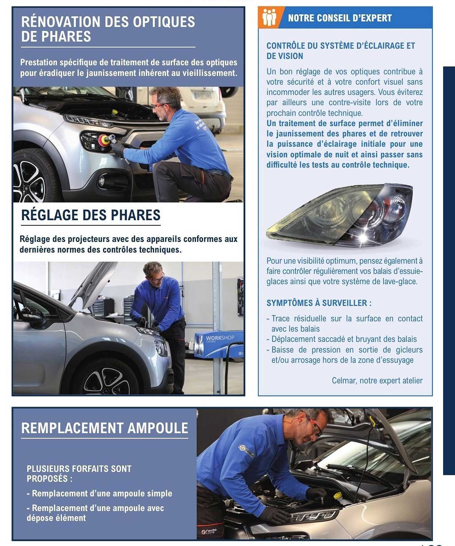 RÉNOVATION DES OPTIQUES DE PHARES