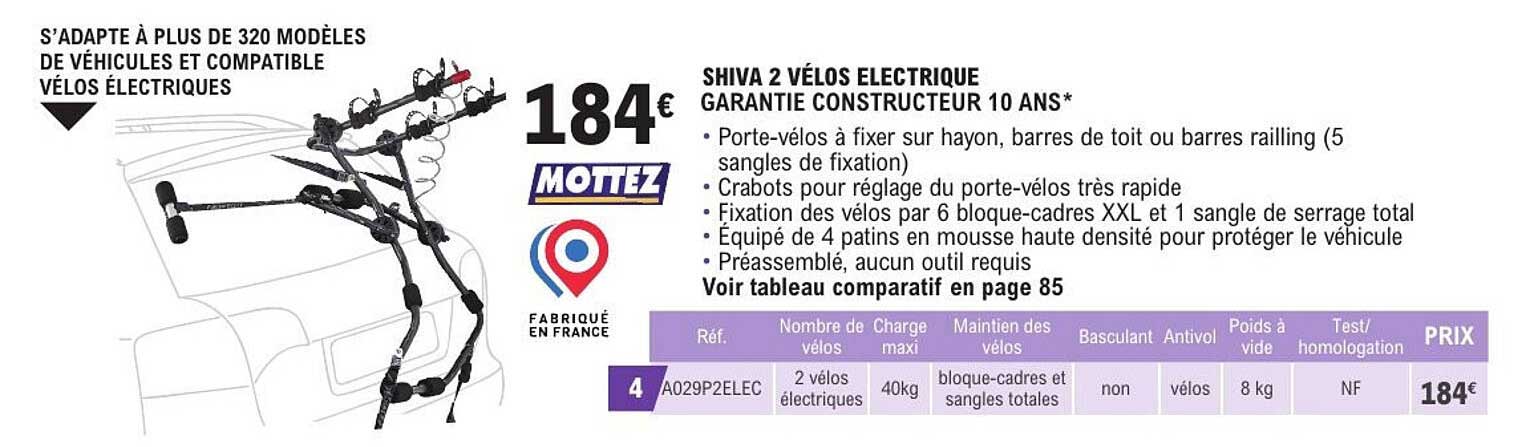 SHIVA 2 VÉLOS ELECTRIQUE GARANTIE CONSTRUCTEUR 10 ANS*