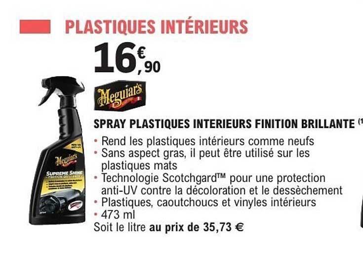 SPRAY PLASTIQUES INTERIEURS FINITION BRILLANTE