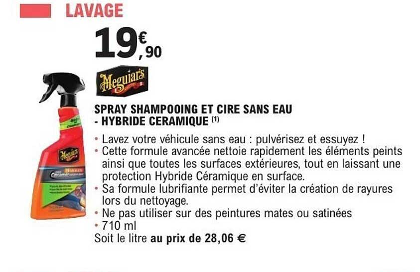 SPRAY SHAMPOOING ET CIRE SANS EAU - HYBRIDE CERAMIQUE (1)