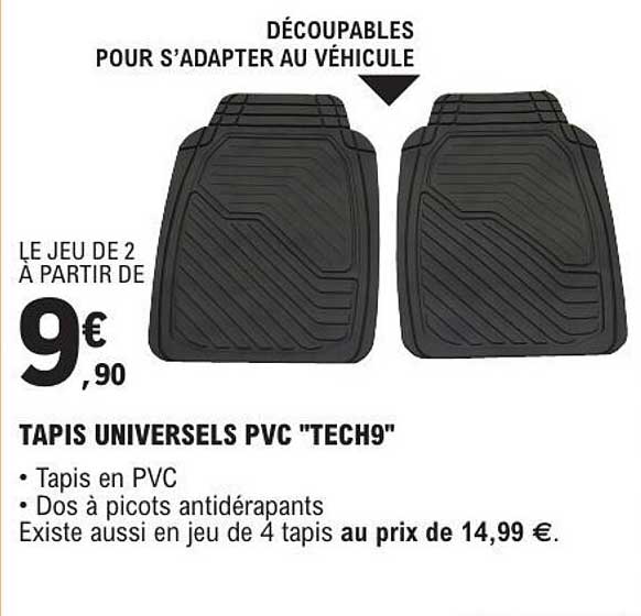 TAPIS UNIVERSELS PVC "TECH9"
