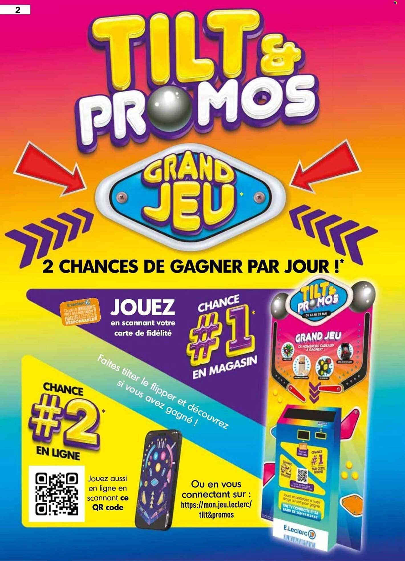 Promo Tilt & Promos Grand Jeu chez E.Leclerc - 123Catalogue.fr