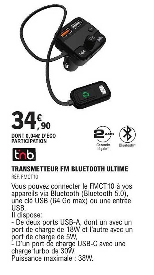 TRANSMETTEUR FM BLUETOOTH ULTIME
