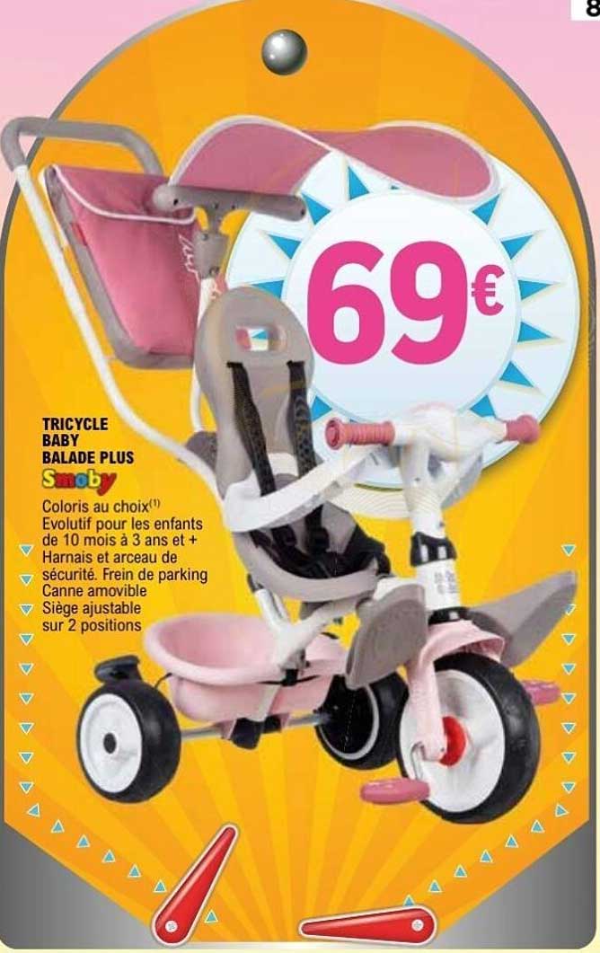 TRICYCLE BABY BALADE PLUS Smoby