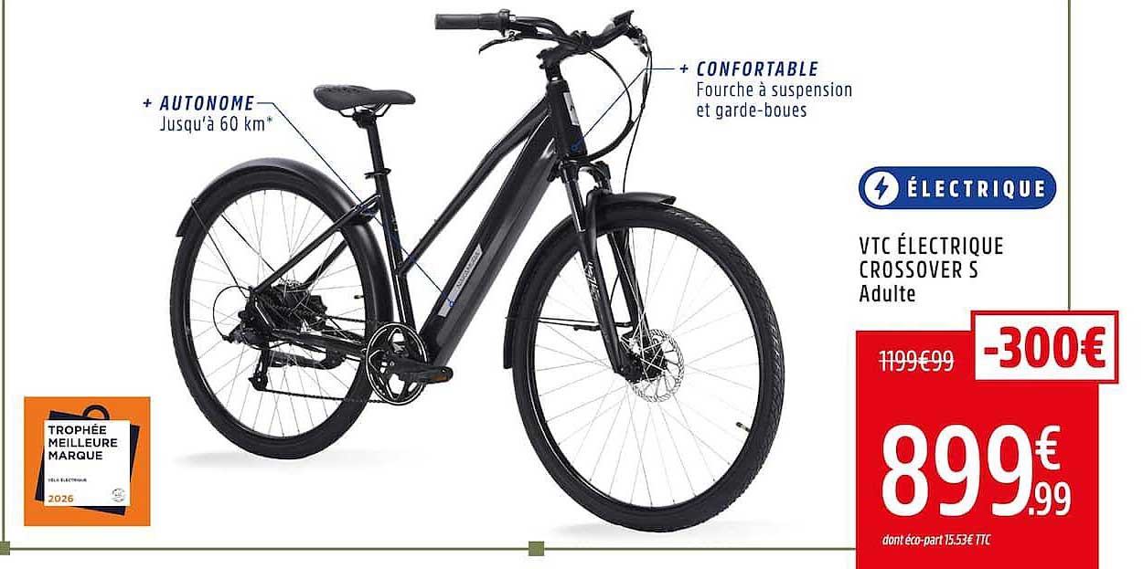 Promotion Vtc Promo Vtc Électrique Crossover S Adulte chez Intersport - 123Catalogue.fr