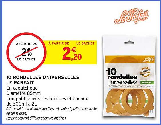 10 RONDELLES UNIVERSELLES LE PARFAIT