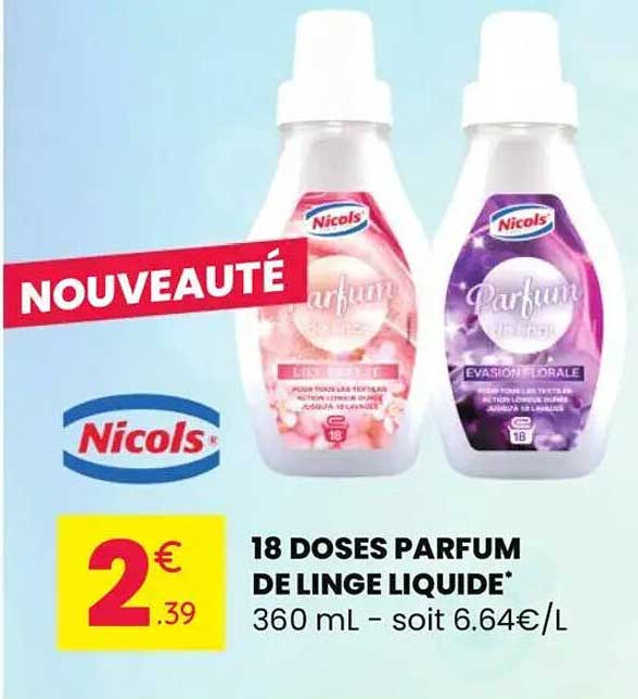 18 DOSES PARFUM DE LINGE LIQUIDE
