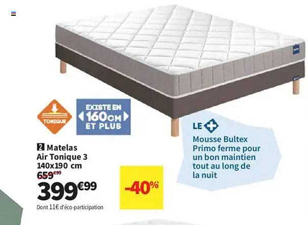 2 Matelas Air Tonique 3 140x190 cm