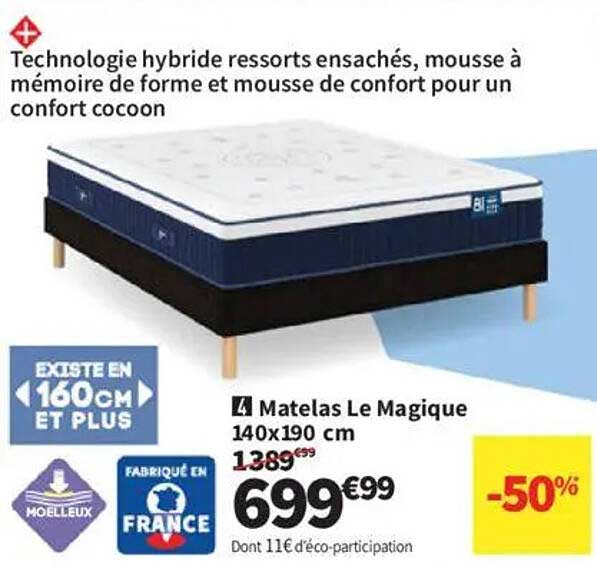 4 Matelas Le Magique 140x190 cm