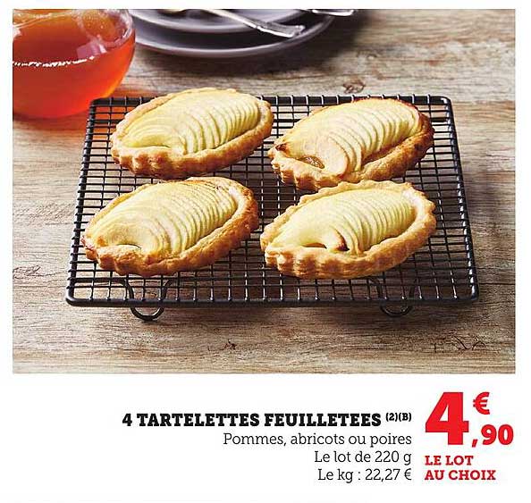4 TARTELETTES FEUILLETÉES (2/B)