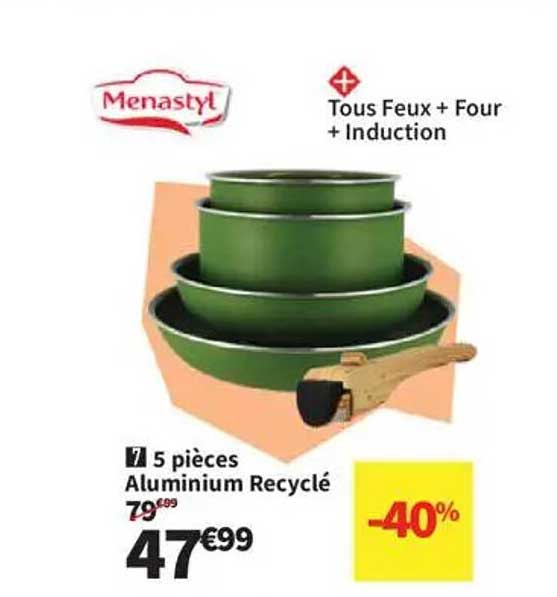 7 5 pièces Aluminium Recyclé