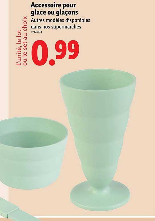 Accessoire pour glace ou glaçons