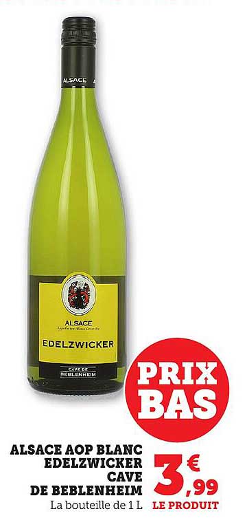 ALSACE AOP BLANC EDELZWICKER CAVE DE BEBLENHEIM