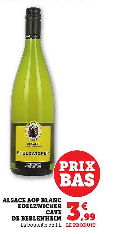 ALSACE AOP BLANC EDELZWICKER CAVE DE BEBLENHEIM