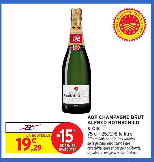 AOP CHAMPAGNE BRUT ALFRED ROTHSCHILD & CIE