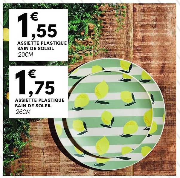 ASSIETTE PLASTIQUE BAIN DE SOLEIL