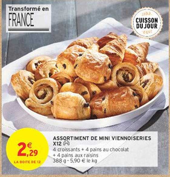 ASSORTIMENT DE MINI VIENNOISERIES X12