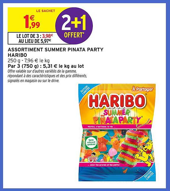 ASSORTIMENT SUMMER PINATA PARTY HARIBO