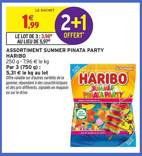 ASSORTIMENT SUMMER PINATA PARTY HARIBO