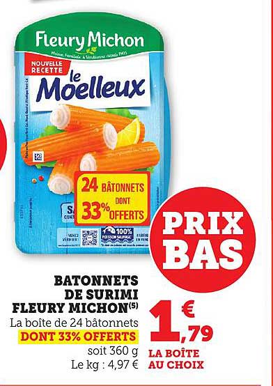 Batonnet de surimi Fleury Michon