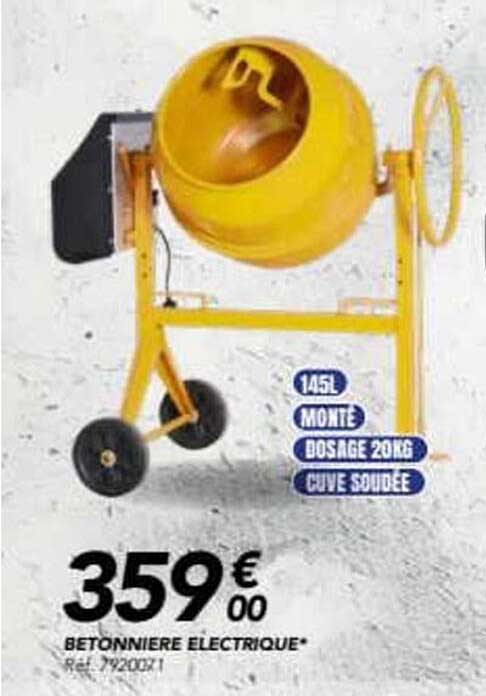 BÉTONNIÈRE ÉLECTRIQUE