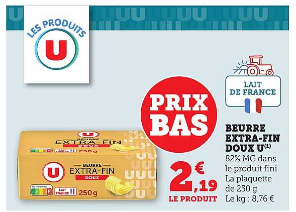 BEURRE EXTRA-FIN DOUX U