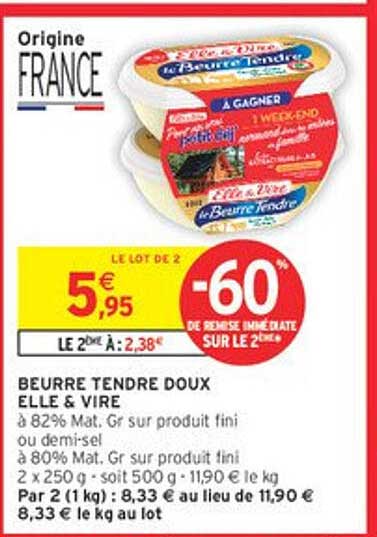BEURRE TENDRE DOUX ELLE & VIRE