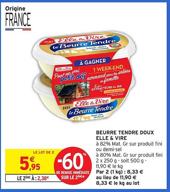 BEURRE TENDRE DOUX ELLE & VIRE